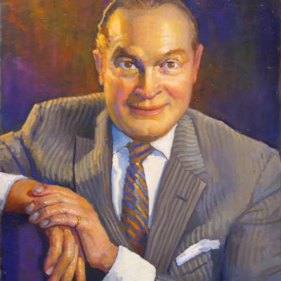 American Legacy Fine Arts presents " Portrait of Bob Hope" a painting by Peter Adams.