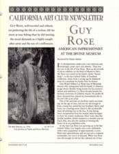 Guy Rose California Art Club Newsletter, Elaine Adams December 1995