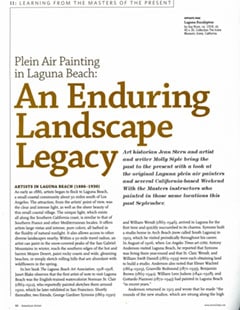 Plein Air Painting-in Laguna Beach, America Artist Magazine
