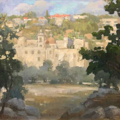 American Legacy Fine Arts presents " Monastery of the Holy Cross" a painting by Peter Adams.