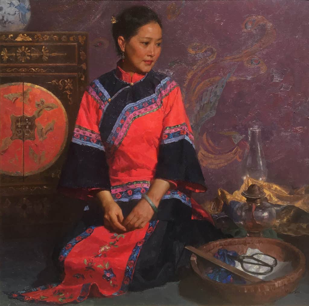 American Legacy Fine Arts presents "The Heiress's Closet" a painting by Mian Situ.