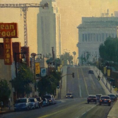 American Legacy Fine Arts presents "South on Hill" a painting by Michael Obermeyer.
