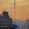 American Legacy Fine Arts presents "Seventh Street Sunrise; Los Angeles" a painting by Michael Obermeyer.