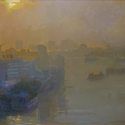 American Legacy Fine Arts presents "Commerce along the Pearl River" a painting by Peter Adams.