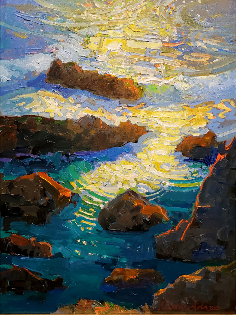 American Legacy Fine Arts presents "Brilliant Reflections of Rocky Point" a painting by Peter Adams.