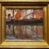 American Legacy Fine Arts presents "Untitled (Boats in Harbor)" a painting by Edgar Alwin Payne.
