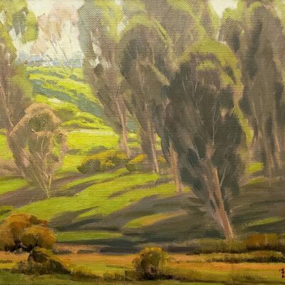 American Legacy Fine Arts presents "Arroyo Grove" a painting by San Hyde Harris.