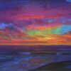 American Legacy Fine Arts presents "Evening Glow at St. Malo Beach, California" a painting by Peter Adams