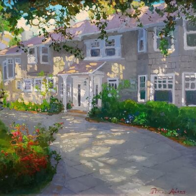 American Legacy Fine Arts presents "The Baker's Home" a painting by Peter Adams.