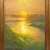 American Legacy Fine Arts presents "Peaceful Passage; Batiquitos Lagoon, Carlsbad, California" a painting by Peter Adams