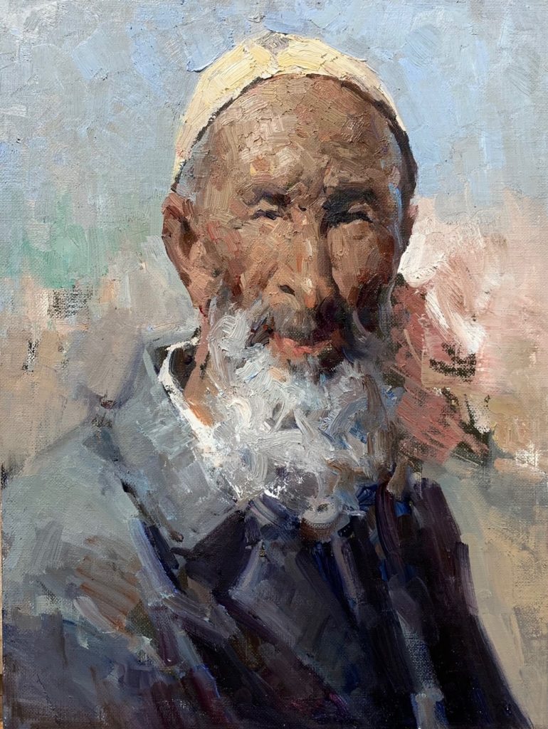 American Legacy Fine Arts presents "Centenarians" a painting by Jove Wang.