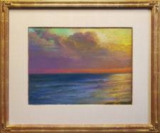 American Legacy Fine Arts presents "Reverie at Sunset; St. Malo, Oceanside" a painting by Peter Adams.