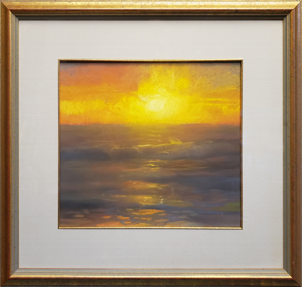Peter Adams Artist Pastel Painting Pacific Autumn Sunset