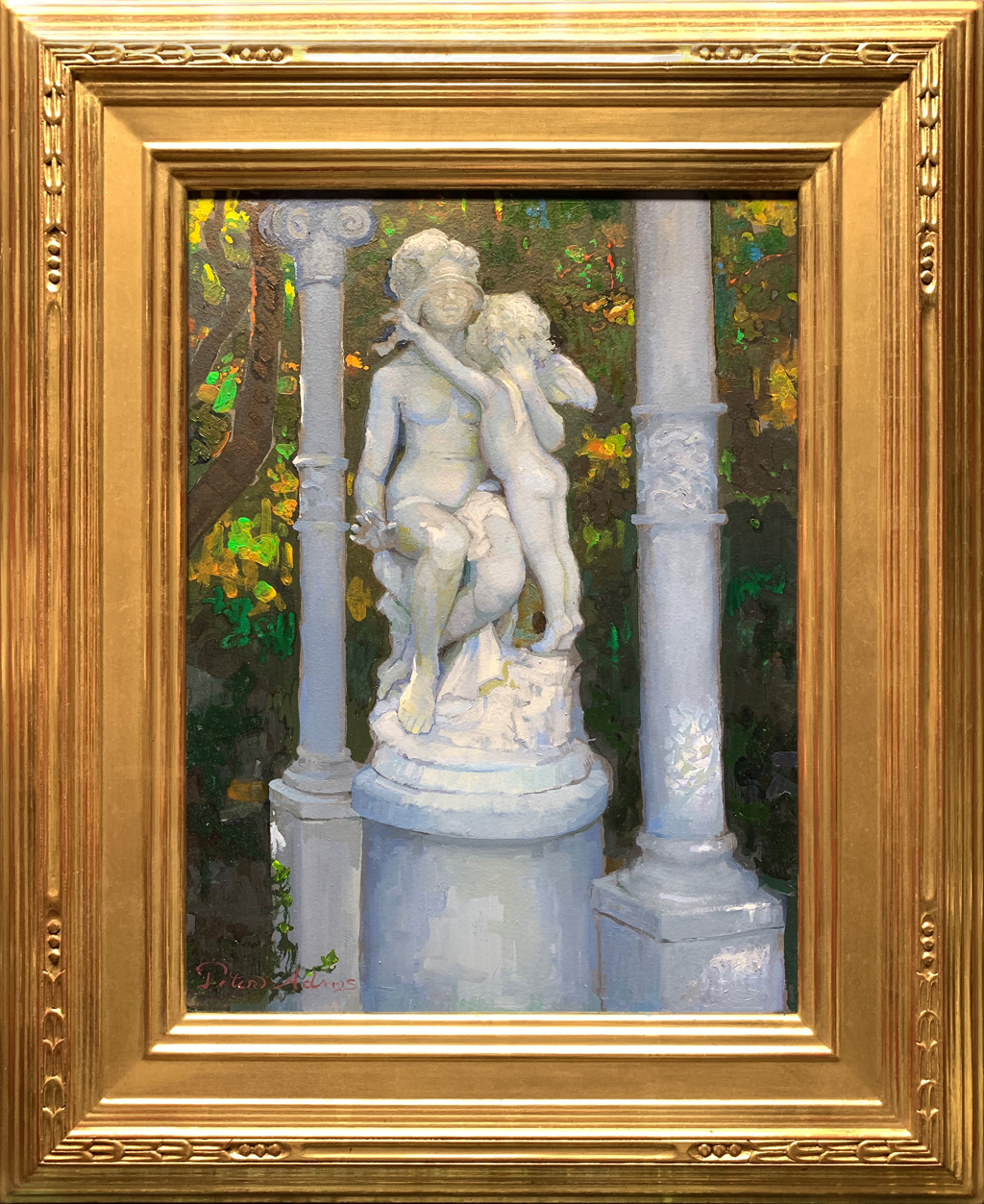 Peter Adams Artist Oil painting Blind Love; Huntington Gardens