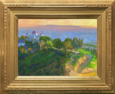 American Legacy Fine Arts presents "Griffith Park Observatory Overlooking Los Angeles, Palos Verdes and Catalina" by Peter Adams.