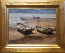 American Legacy Fine Arts presents "Boats" a painting by Mian Situ.