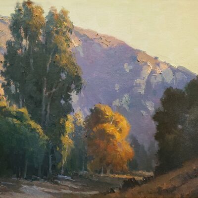 American Legacy Fine Arts presents "Around the Bend; Laguna Canyon" a a painting by Michael Obermeyer.