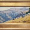 American Legacy Fine Arts presents "Cliff Side Dining; Above Canon Acres, Laguna Beach" a painting by Michael Obermeyer.