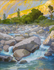 American Legacy Fine Arts presents "Afternoon Glow; Kern River" a painting by Peter Adams.