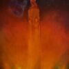 American Legacy Fine Arts presents "Ethereal Lights, Electric Fountain; Beverly Hills" a painting by Peter Adams.