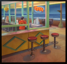 American Legacy Fine Arts presents "Night Burger" a painting by Tony Peters.