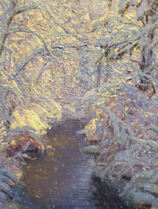 American Legacy Fine Arts presents 'The Sparkle of Winter; Sierra" a painting by Charles Muench.