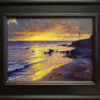 American Legacy Fine Arts presents :Sunset Light: Heisler Park, Laguna Beach" A painting by Michael Situ.