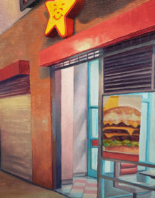 American Legacy Fine Arts presents "Starry Night; 7th Street, Los Angeles" a painting by Tony Peters.