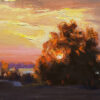 American Legacy Fine Arts presents "Sunset over the Lake; Peck Road Park, Arcadia" a painting by W. Jason Situ.