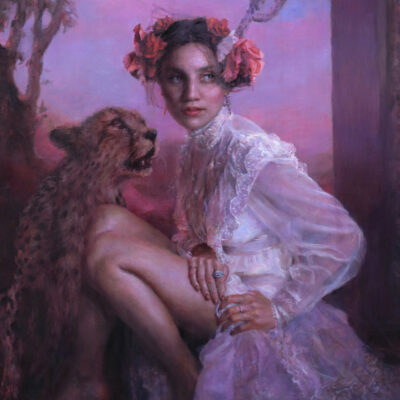 American Legacy Fine Arts presents "Wild Rose" a painting by Natalia Fabia.