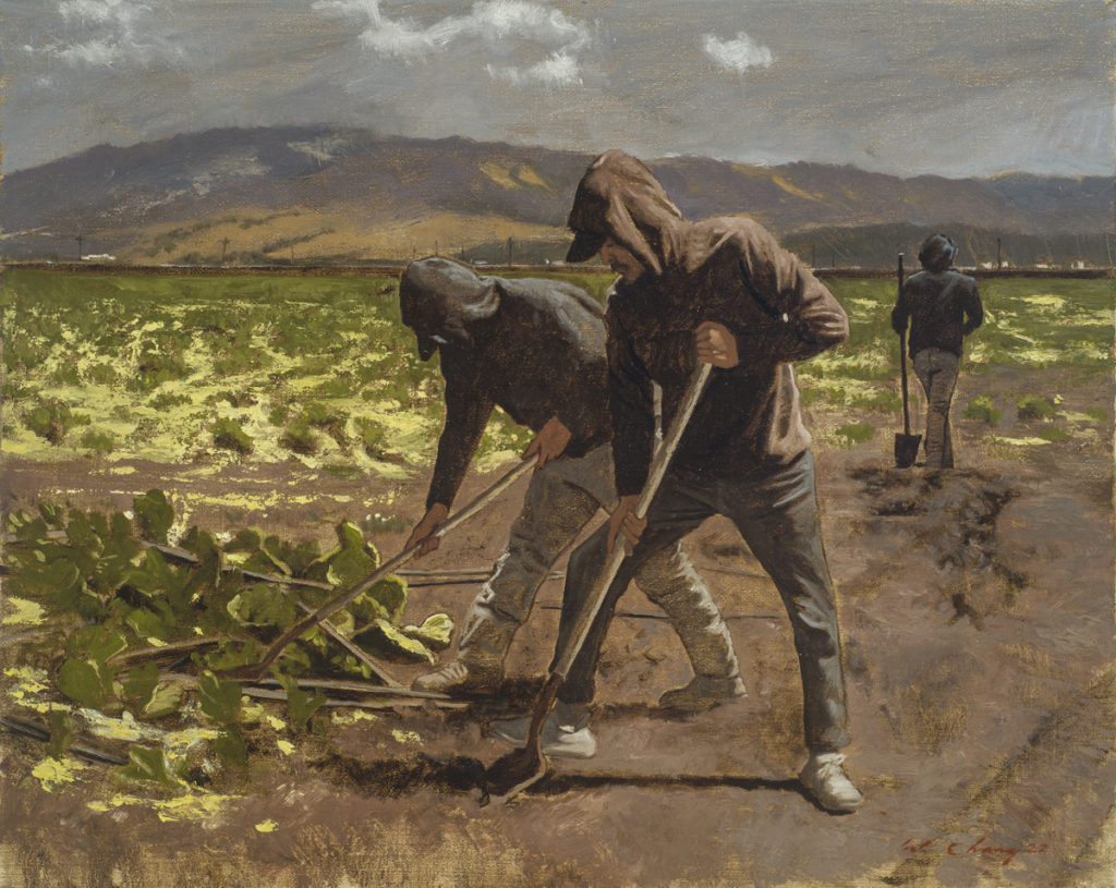 American Legacy Fine Arts presents "The Diggers" a painting by Warren Chang.