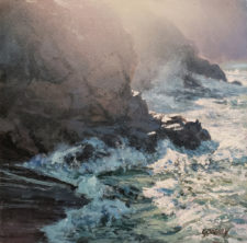 American Legacy Fine Arts presents "Morning Surf, Garrapata" a painting by Michael Godfrey.