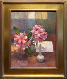American Legacy Fine Arts presents "Rhododendron, Sunlight and Shadow" a painting by Jim McVicker.