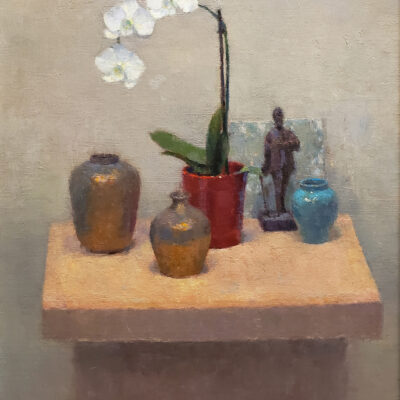 American Legacy Fine Arts presents "White Orchid" a painting by Jim McVicker.