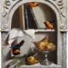 American Legacy Fine Arts presents "Orioles and Pears' a painting by Mary Kay West.