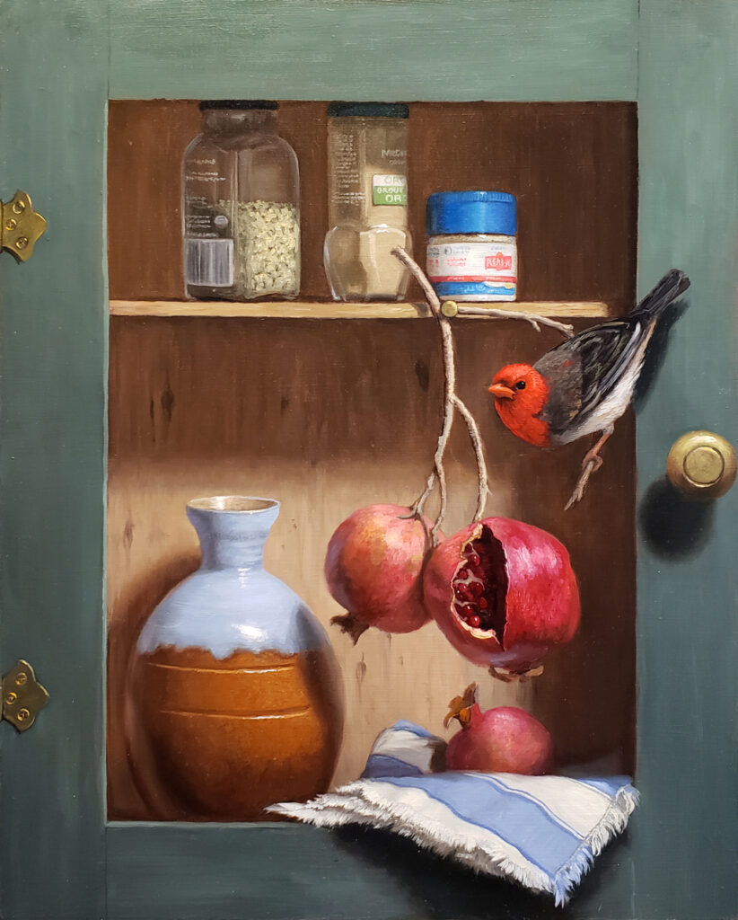 American Legacy Fine Arts presents "The Cabinet" a painting by Mary Kay West.
