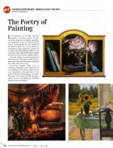American Legacy Fine Arts featured in AMericna Art Collector Magazine, May 2023.