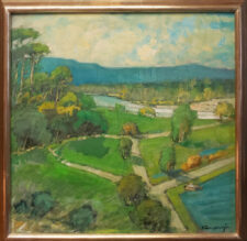 American Legacy Fine Arts presents "Hahamongna Park, The Arroyo" a painting by Karl Dempwolf.