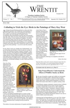 American Legacy Fine Arts presents Mary Kay West featuired in Pasadena Audubon Society magazine, The Wrentit, Fall 2023
