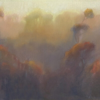 American Legacy Fine Arts presents "hazy Afternoon at Hosp Grove; Carlsbad, California" a painting by Peter Adams.