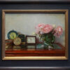 American Legacy Fine Arts presents "Clocks and Peonies" a painting by Alex Tabet.
