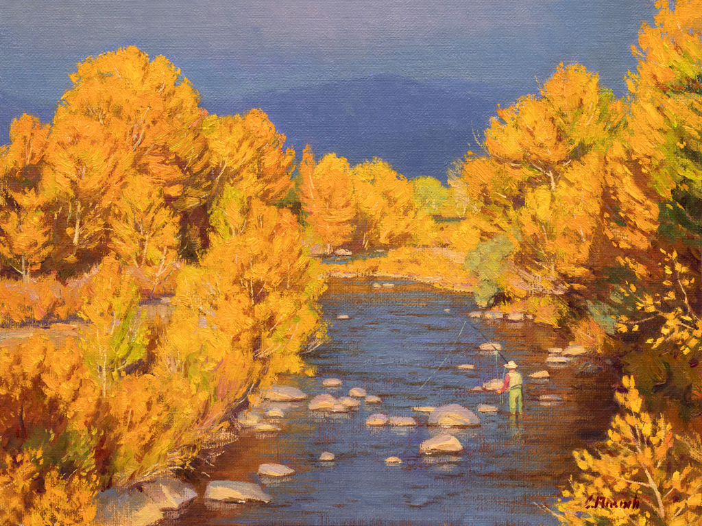 American Legacy Fine Arts presents " Autumn Textures" a painting by Charles Muench.