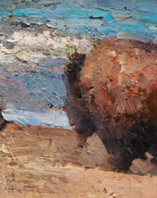 American Legacy Fine Arts presents "Catalina Bison" a painting by Jove Wang.