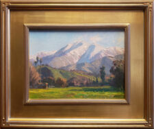 American Legacy Fine Arts presents "Distant Snow; Mt. San Antonio, San Bernardino Mountains" a painting by Michael Obermeyer.