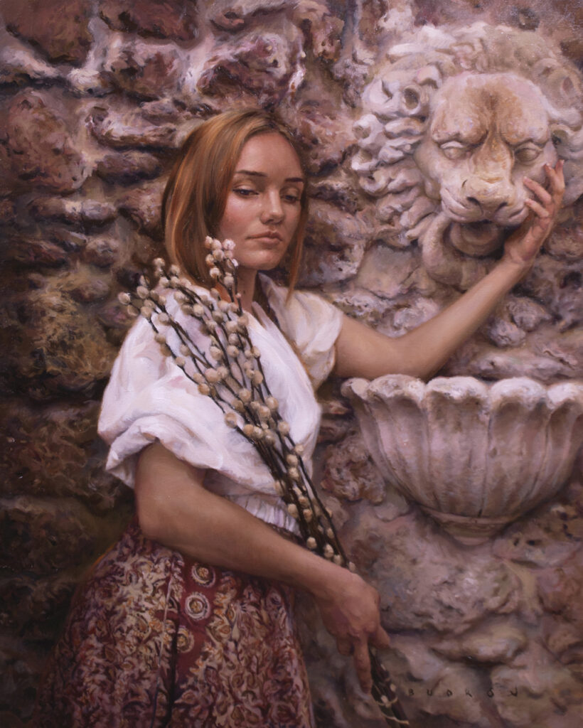 American Legacy Fine Arts presents "Of Sorrow and Love" a painting by Nikita Budkov.