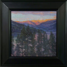 American Legacy Fine Arts presents "The Place Where the Old Ones Walked; Cour d'Alene Lake" a painting by Amy Sidrane.