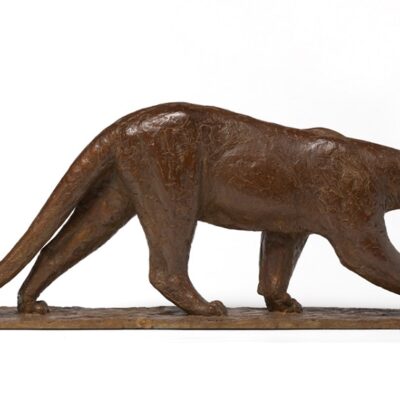 American Legacy Fine Arts presents "Walking Leopard" a sculpture by Peter Brooke.