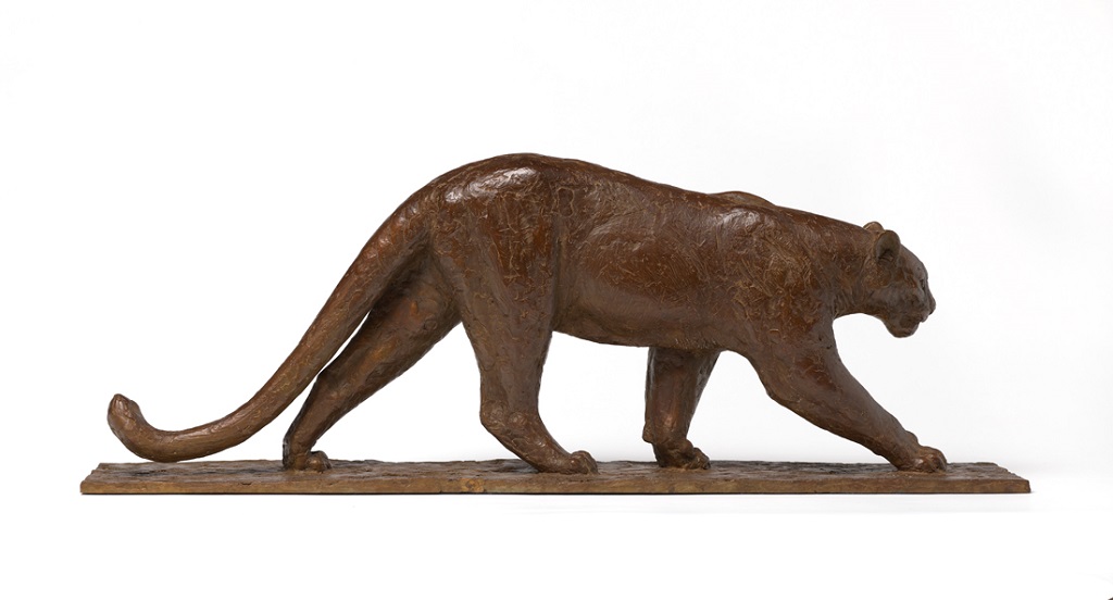 American Legacy Fine Arts presents "Walking Leopard" a sculpture by Peter Brooke.