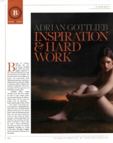 American Legacy Fine Arts presents Adrian Gottlieb in Fne Art Connoisseur Magazine, winter 2022.