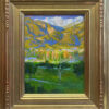 American Legacy Fine Arts presents "Evening Light over Brookside Gold Course; Pasadena" a painting by Peter Adams.